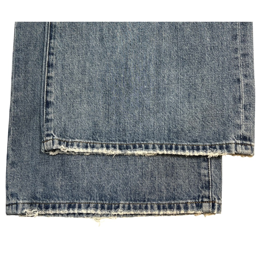 Pistola Loretta Wide Leg Ankle Jeans 33 Lapis High-Rise Crop Distressed Coastal - Picture 7 of 14